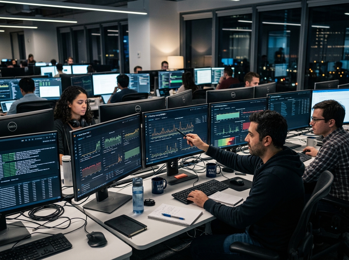 High-concurrency performance and stress load testing dashboard